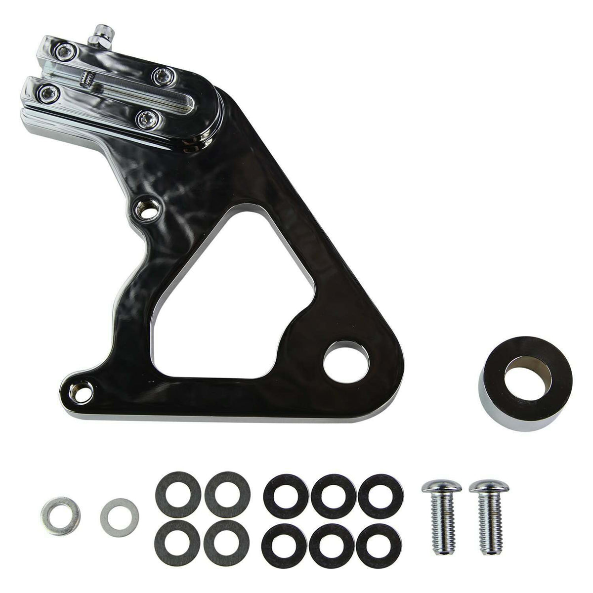 Wilwood Caliper Mounting Kit Chrome w/Bracket GP310 1984-99 Softail - 250-8035
