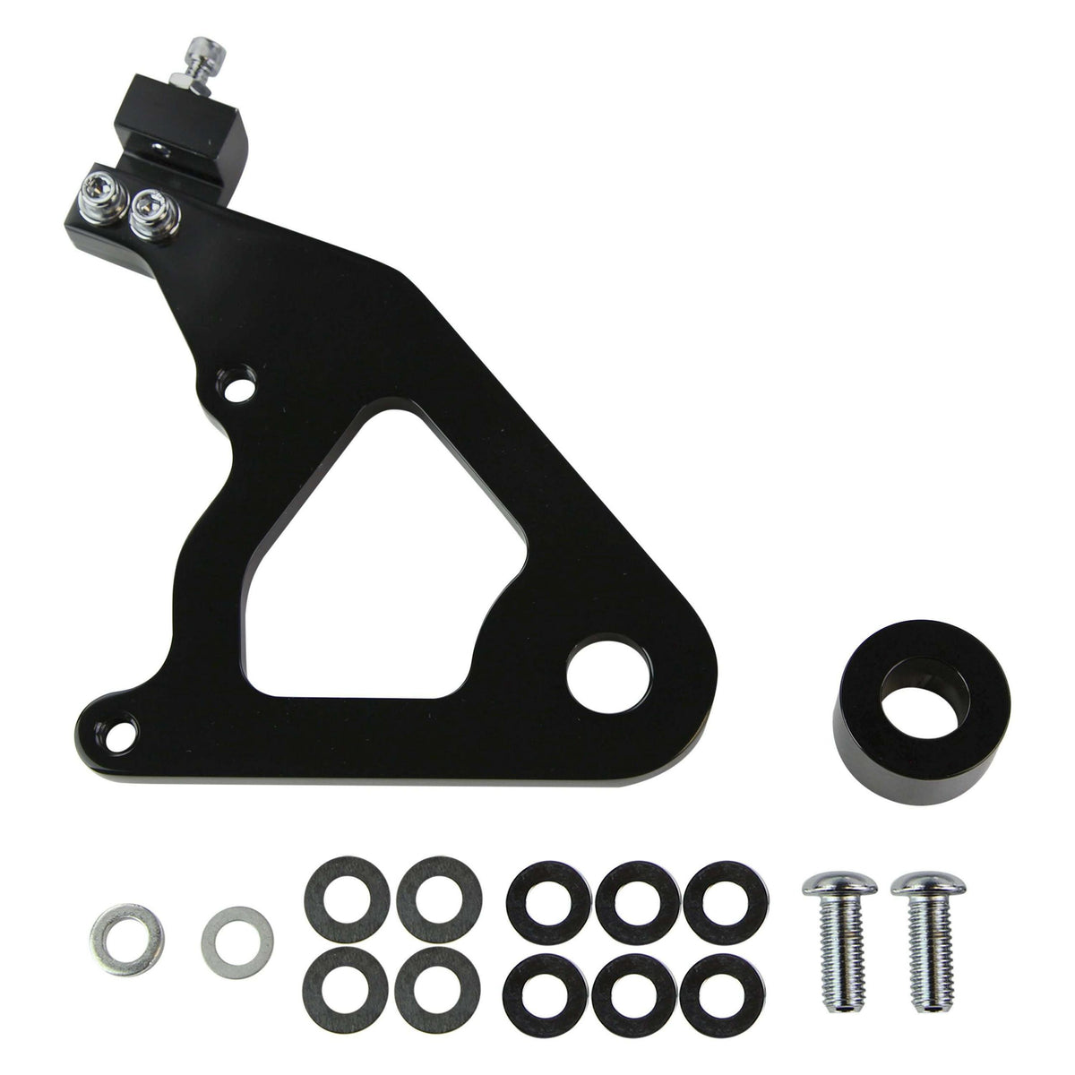 Wilwood Caliper Mounting Kit Black w/Bracket GP310 2000-Present Softail - 250-8036-BK