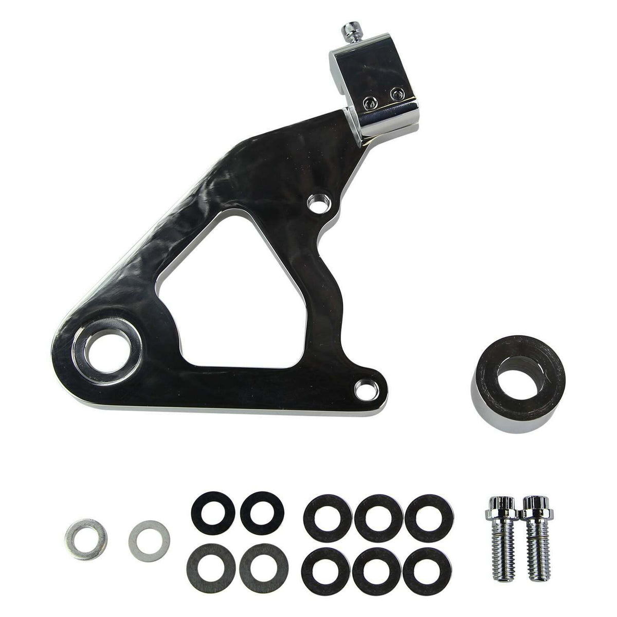 Wilwood Caliper Mounting Kit Polished w/Bracket GP310 2000-Present Softail - 250-8036-P