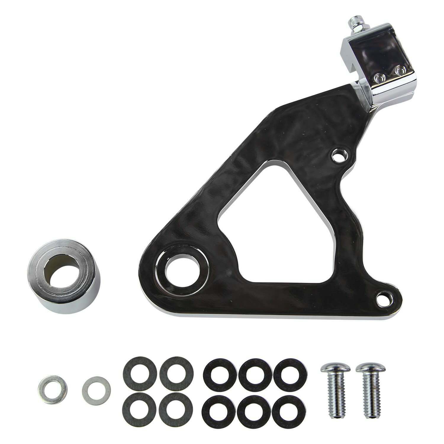 Wilwood Caliper Mounting Kit Chrome w/Bracket GP310 2000-Present Softail - 250-8036