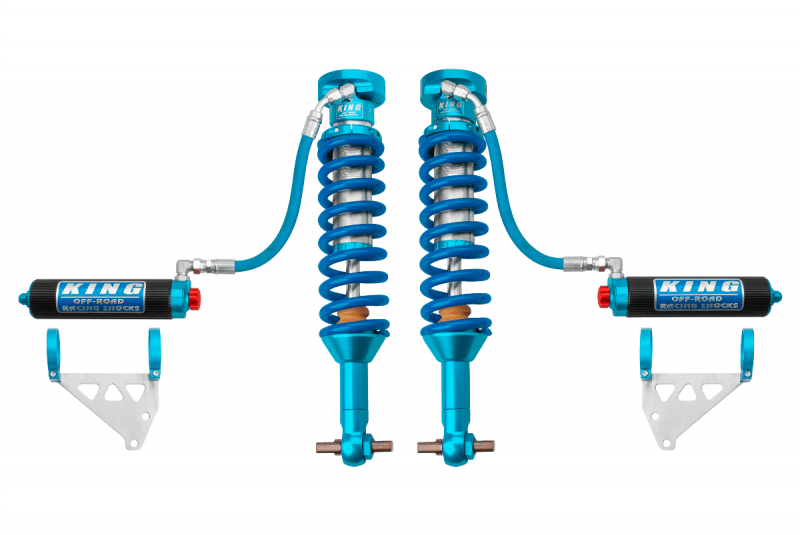 King Shocks 25001-392A 2.5 Series Front Coilovers in an Adjustable Remote Reservoir Configuration with a Compression Adjuster (2021+ Ford Bronco 4WD)