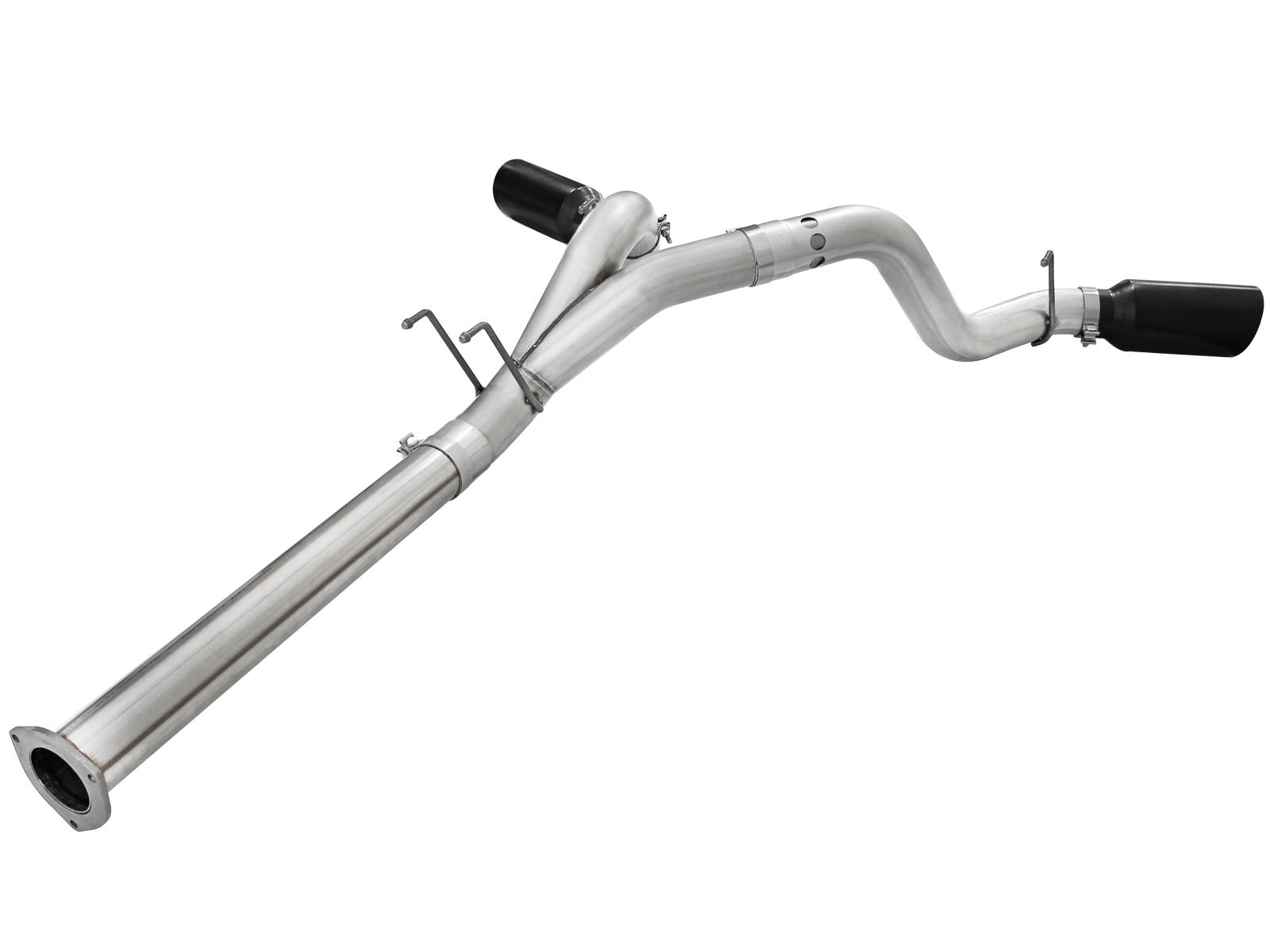 AFE ATLAS 4 IN Aluminized Steel DPF-Back Exhaust System w/Black Tip (2011-2014 F-250 Super Duty, F-350 Super Duty) - 49-03065-B