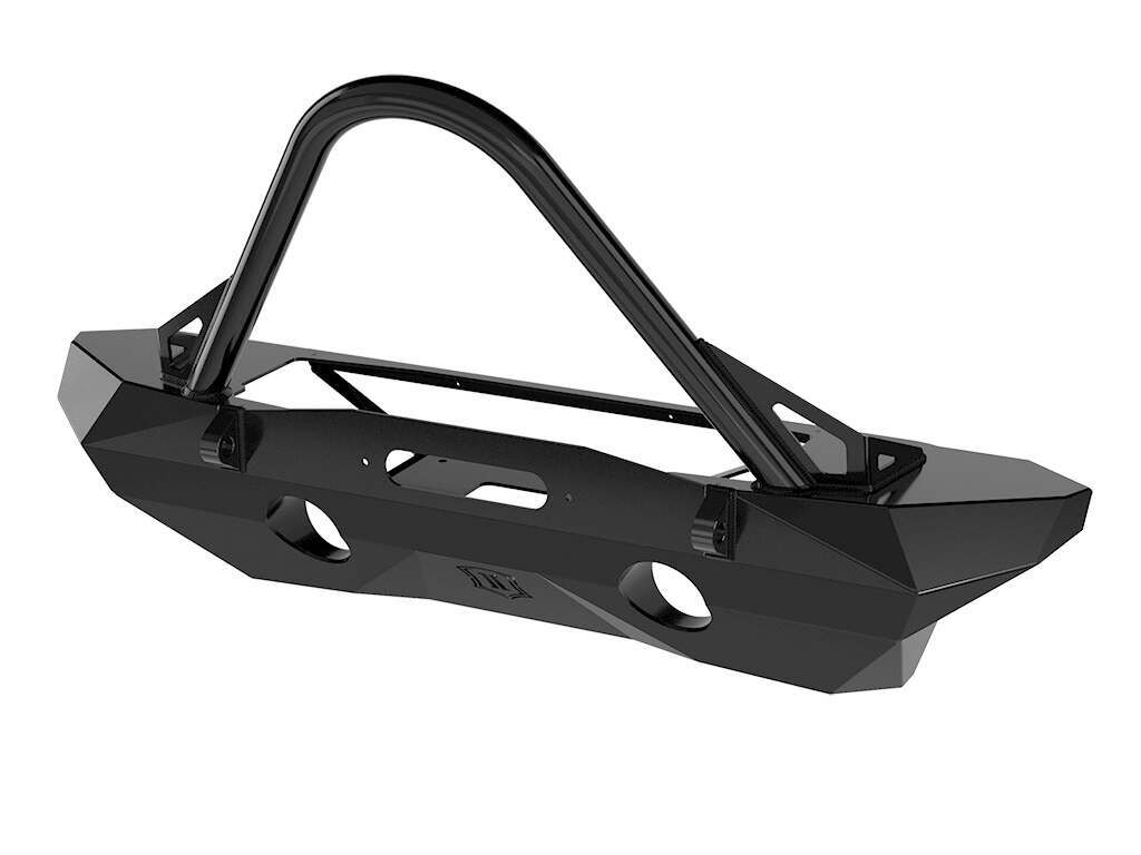 Icon 07-18 JK PRO SERIES MID WIDTH FRONT BUMPER REC WINCH MNT W/ STINGER &amp - TABS (2007-2018 Wrangler JK, Wrangler) - 25233