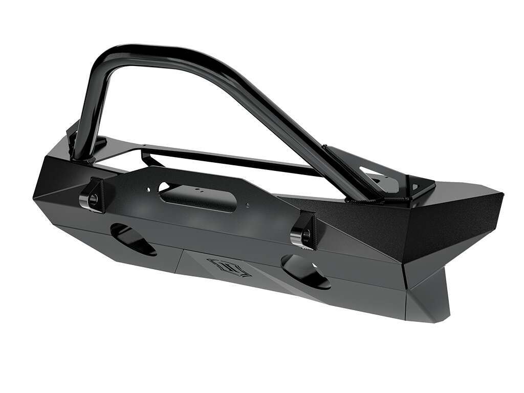 Icon 18-UP JEEP JL / 20-UP JT PRO RECESSED FRONT BUMPER W/ BAR &amp - TABS (2018-2022 Gladiator, Wrangler) - 25244