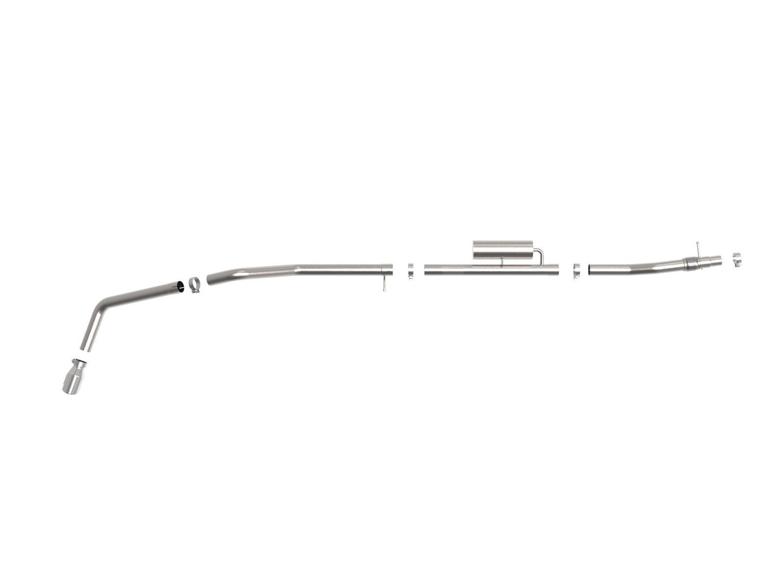 AFE Apollo GT Series 3 IN 409 Stainless Steel Cat-Back Exhaust System w/ Polish Tip (Ford Ranger 19-20 L4-2.3L (t)) - 49-43118-P