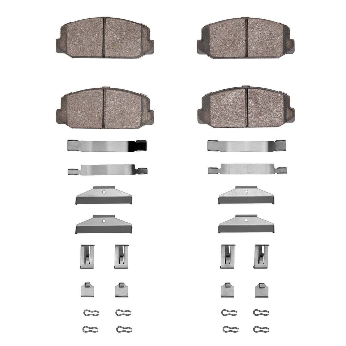 R1 Concepts R1 Optimum OE Pads And Hardware Kit (Toyota Carina 1973-71, Celica 1975-71, Corolla 1974-71, Corona 1974-71) - 2551-0178-02