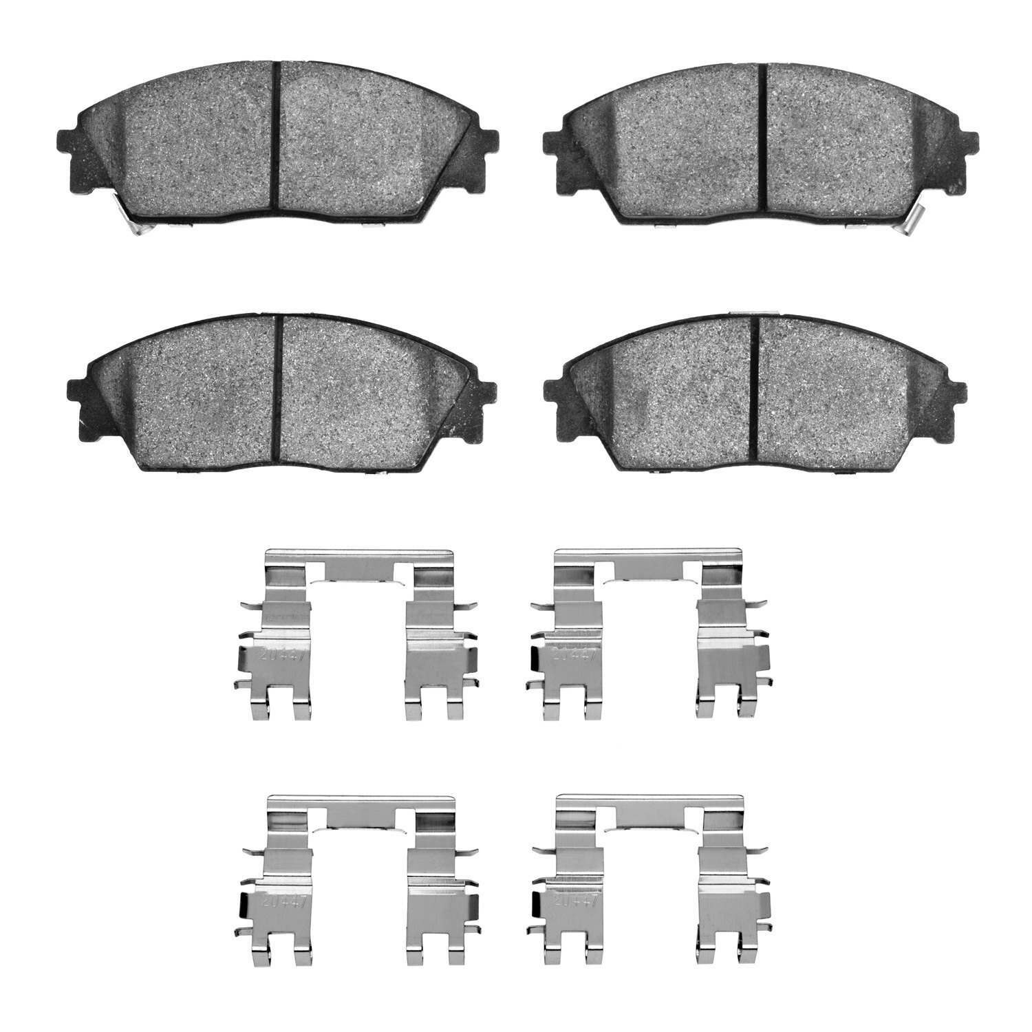 R1 Concepts R1 Optimum OE Pads And Hardware Kit (Honda Civic 1991-88, CRX 1991-90, Prelude 1990-88) - 2551-0373-01