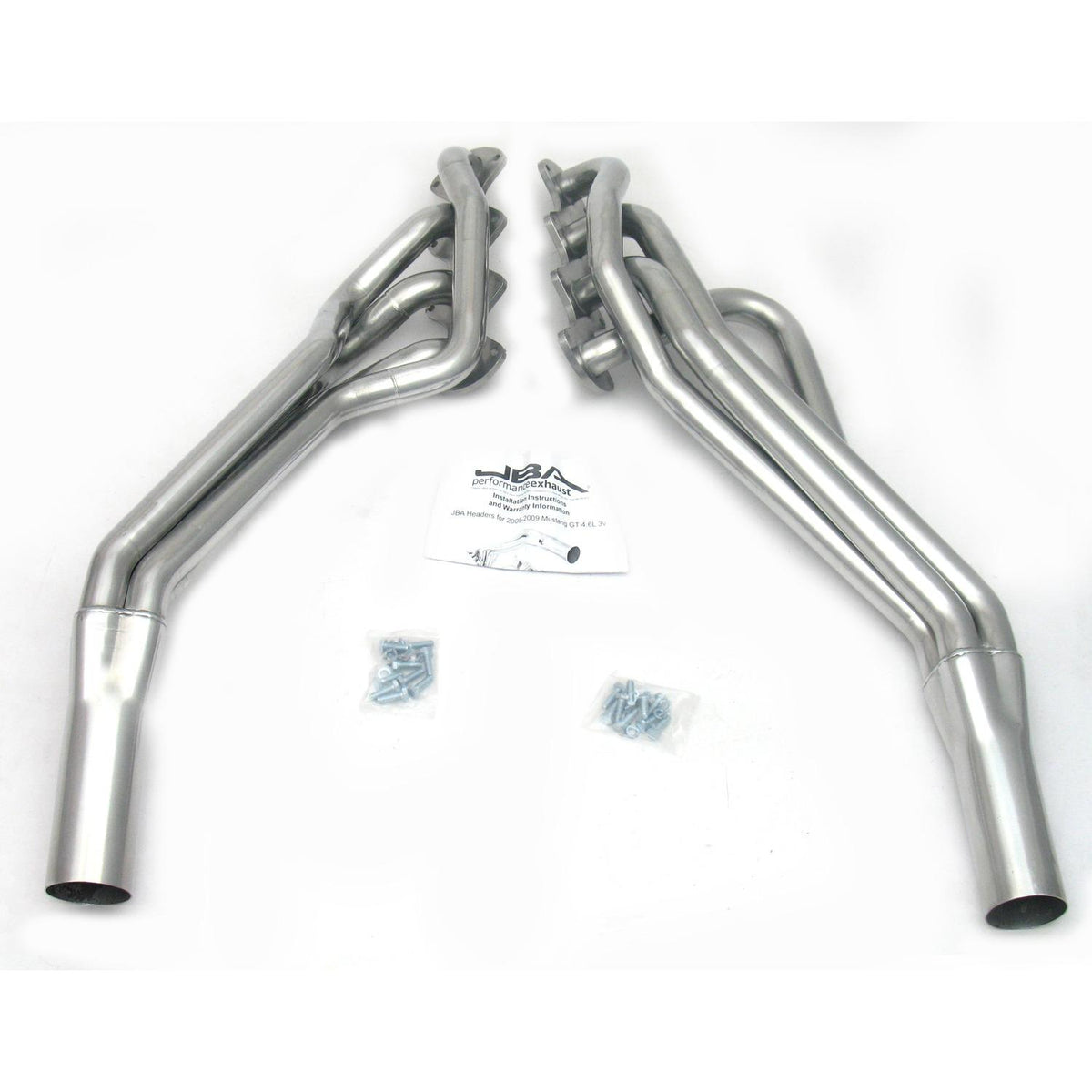 JBA 1-5/8" Silver Ceramic Longtube Headers 3" Collector (2005-2010 Mustang GT) - 6673SJS