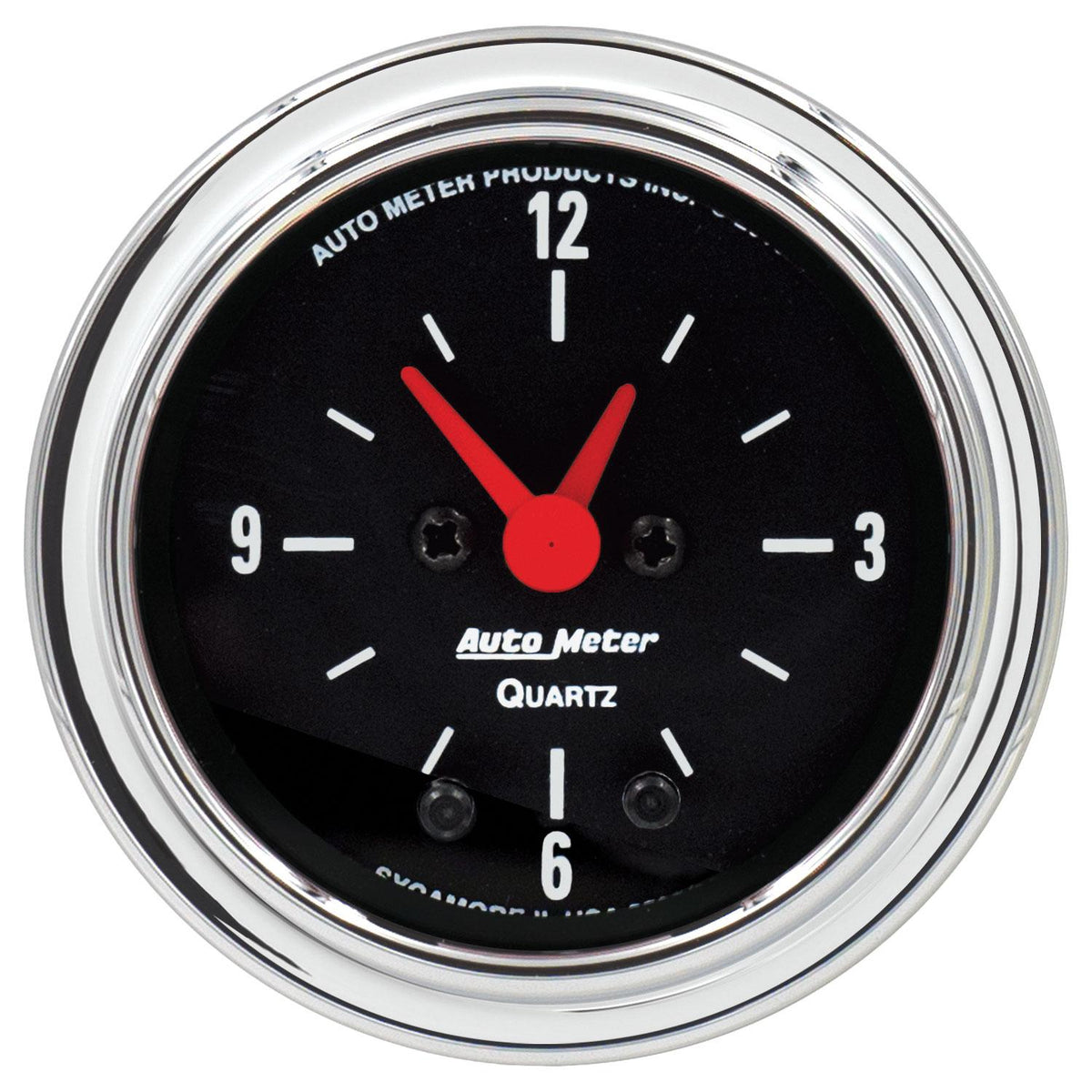 Auto Meter 2-1/16" CLOCK, 12 HOUR, TRADITIONAL CHROME - 2585