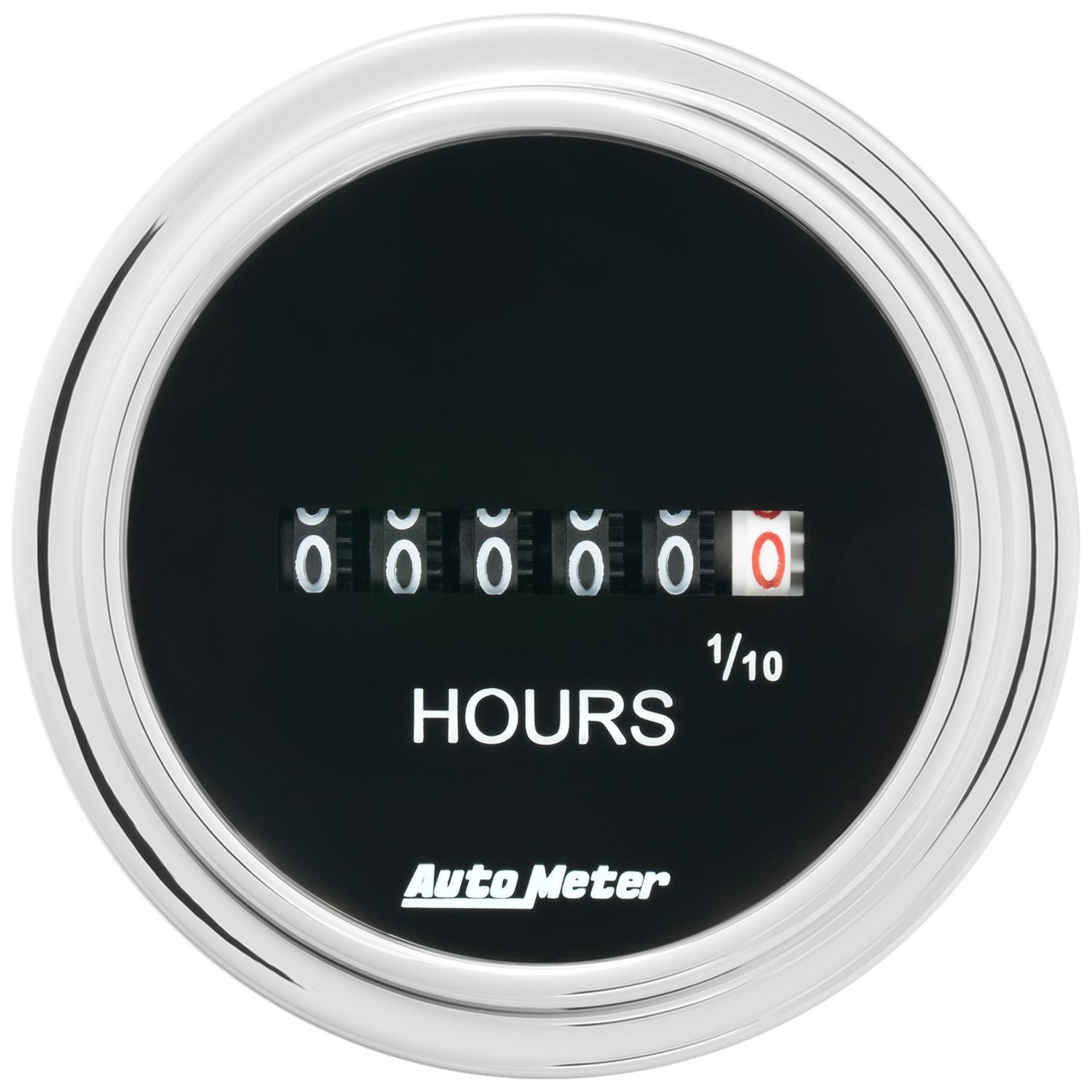 Auto Meter 2-1/16" HOURMETER, TRADITIONAL CHROME - 2587