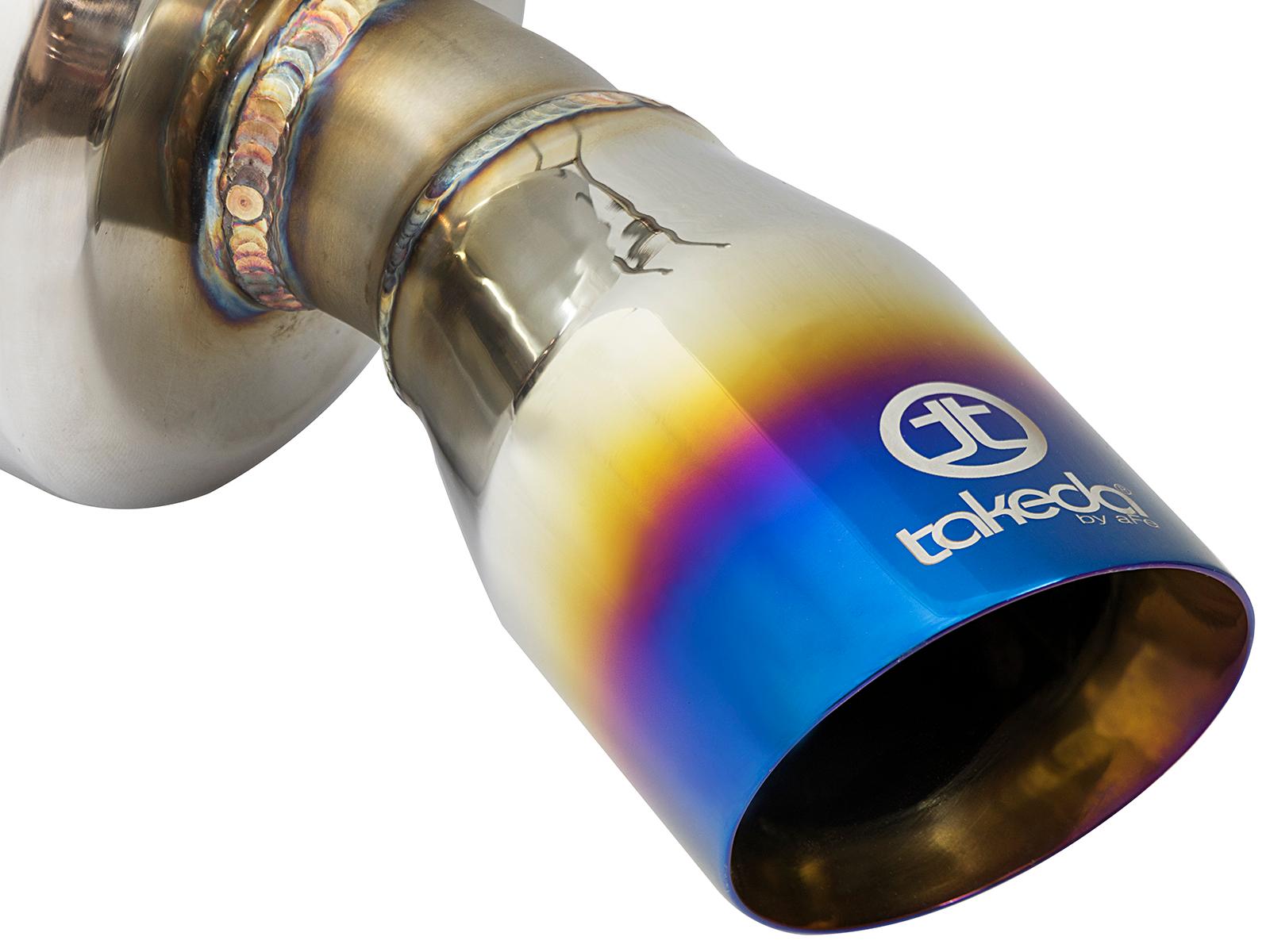 AFE Takeda Cat-Back Exhaust w/ Blue Flame Tip (2016-2021 Civic) - 49-36615-L
