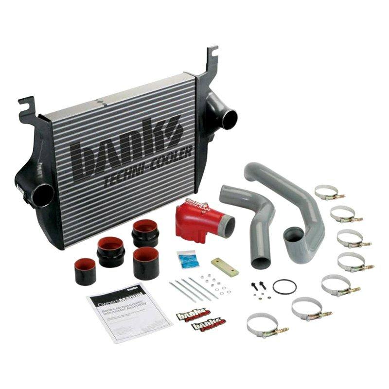 Banks Power Intercooler Upgrade Includes High-Ram Intake Elbow And Boost Tubes (Red Powder-Coated) 2005-2007 Ford F250/350/450, 6.0L Power Stroke - 25975