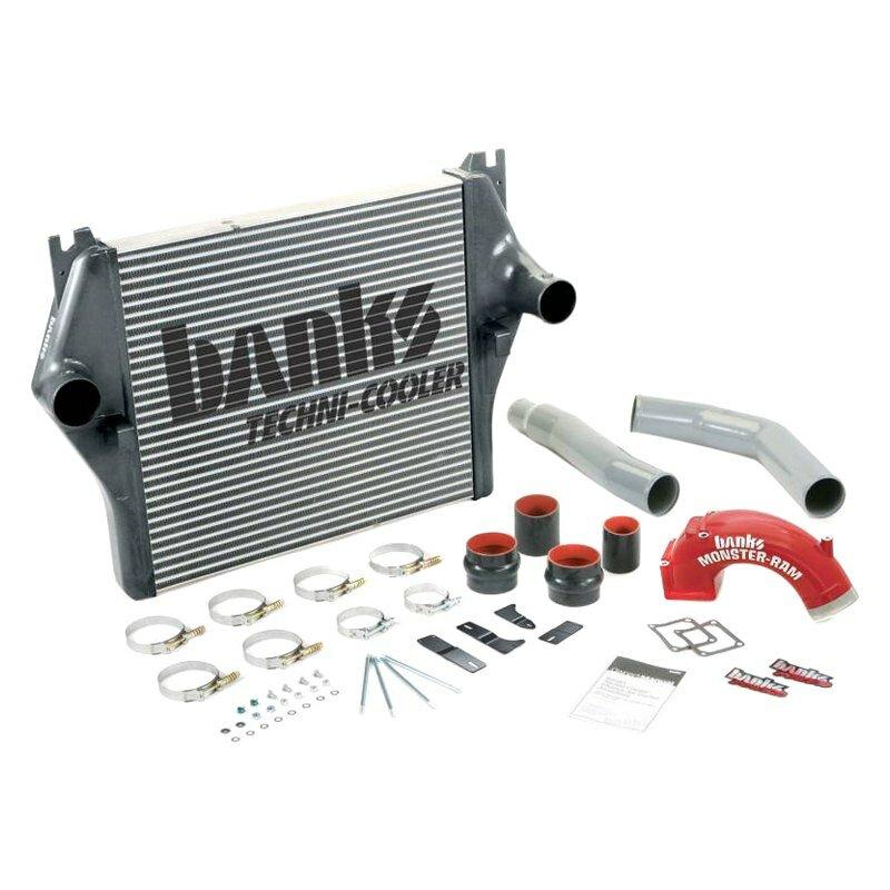 Banks Power Intercooler Upgrade Includes Monster-Ram Intake Elbow And Boost Tubes (Red Powder-Coated) 2003-2005 Dodge Ram 2500/3500 Cummins 5.9L - 25980