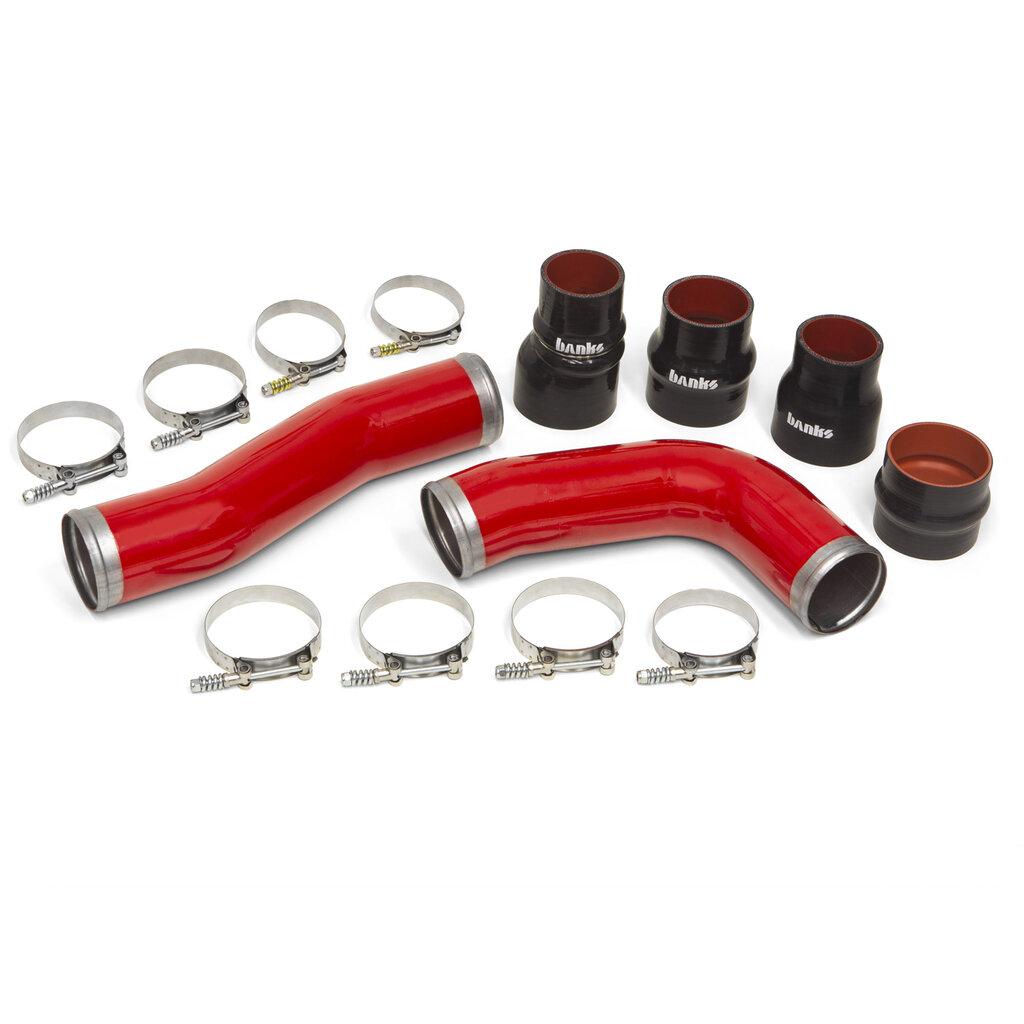Banks Power Boost Tube Upgrade Kit, Red powder-coated (Set) for 2010-2012 Ram 2500/3500 6.7L Cummins - 25998