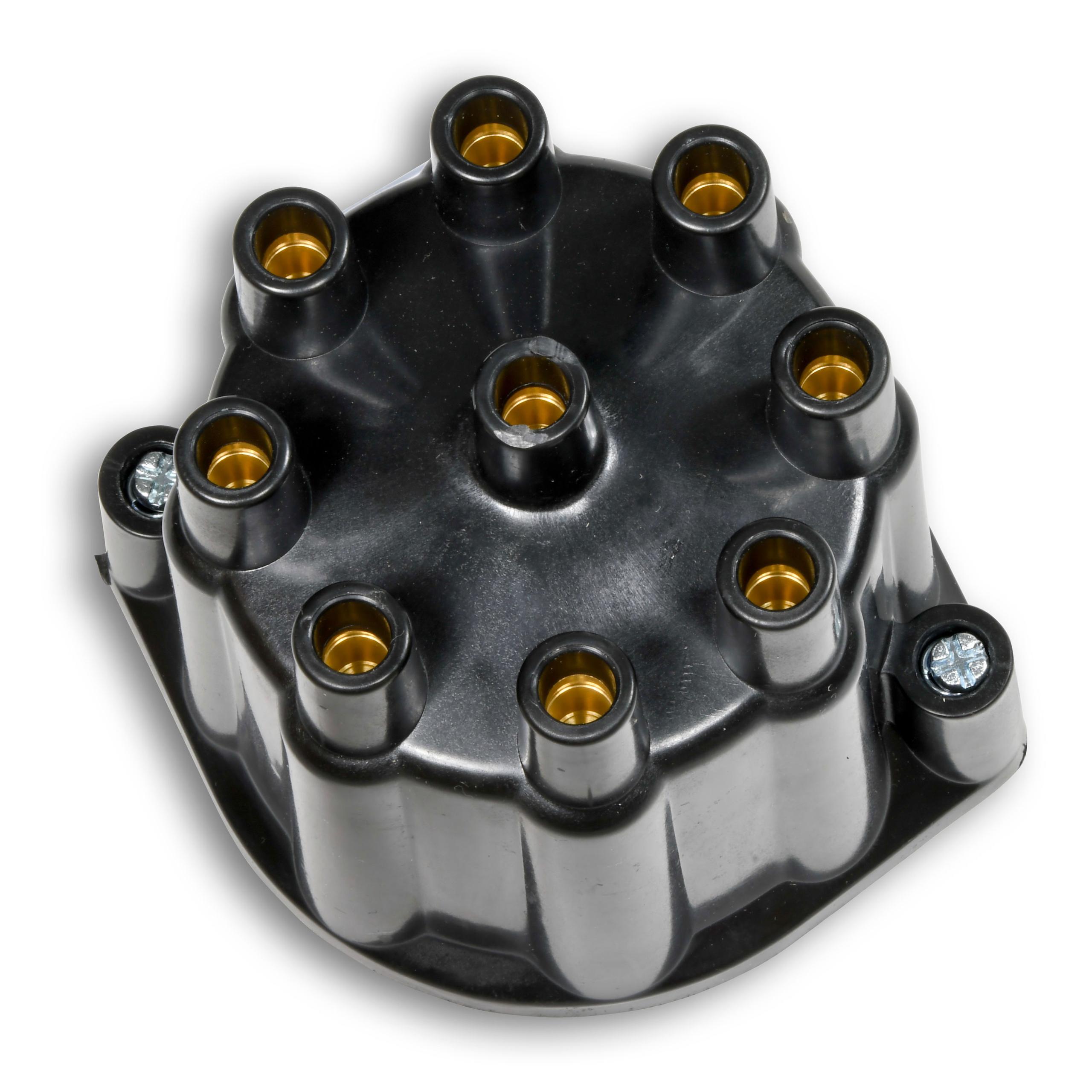 Pertronix FLAME-THROWER BILLET DISTRIBUTOR WITH IGNITOR II ELECTRONICS FOR CADILLAC 331-390(Pre63). VACUUM ADVANCE WITH BLACK FEMALE STYLE CAP. - D170700