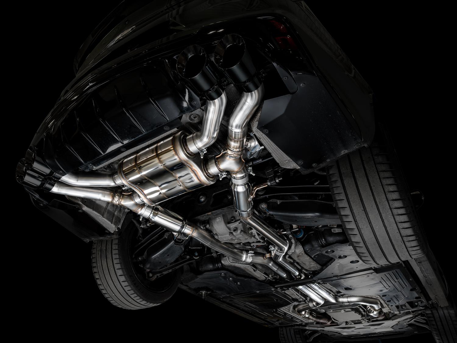 AWE SwitchPath™ Exhaust for Cadillac CT4-V Blackwing - Diamond Black Tips - 3025-43436