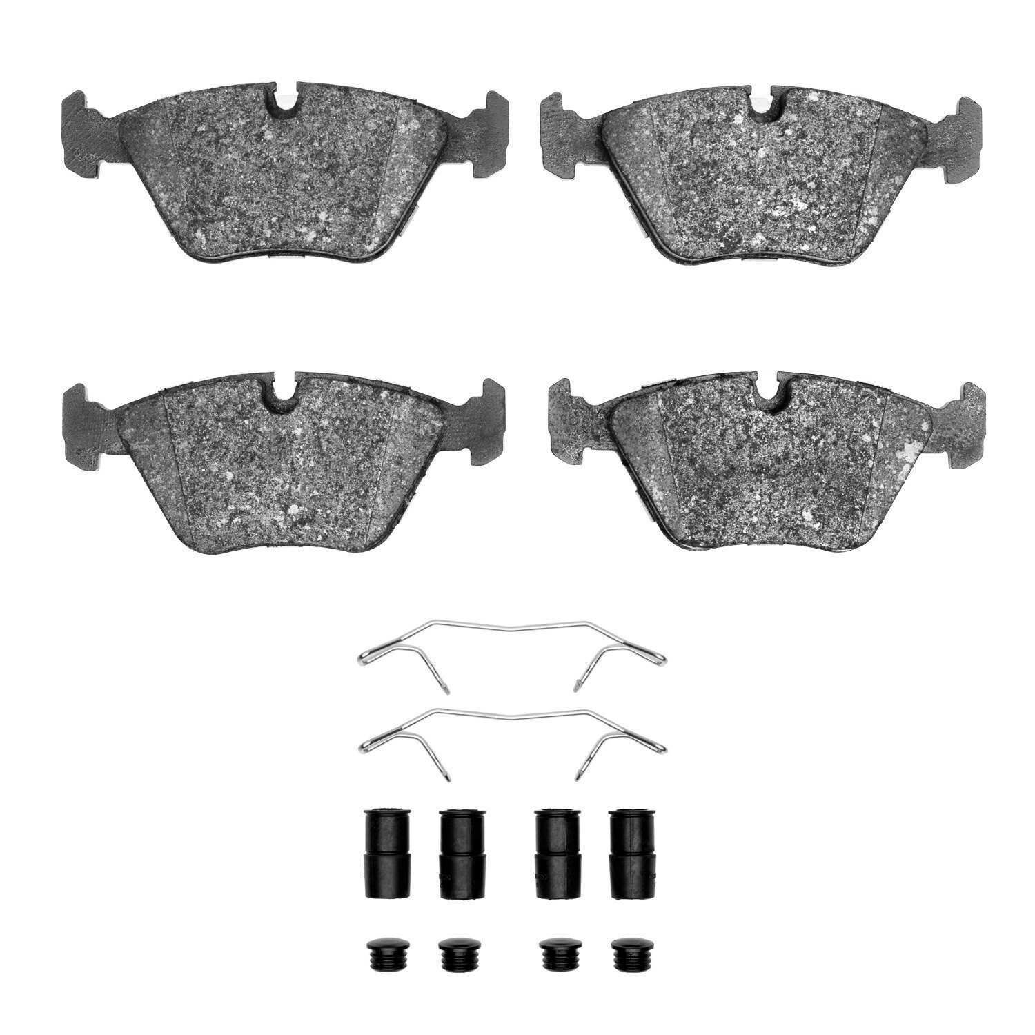 R1 Concepts R1 Euro Ceramic Pads And Hardware Kit (Audi 100 1991-89, 100 Quattro 1989) - 2600-0394-02