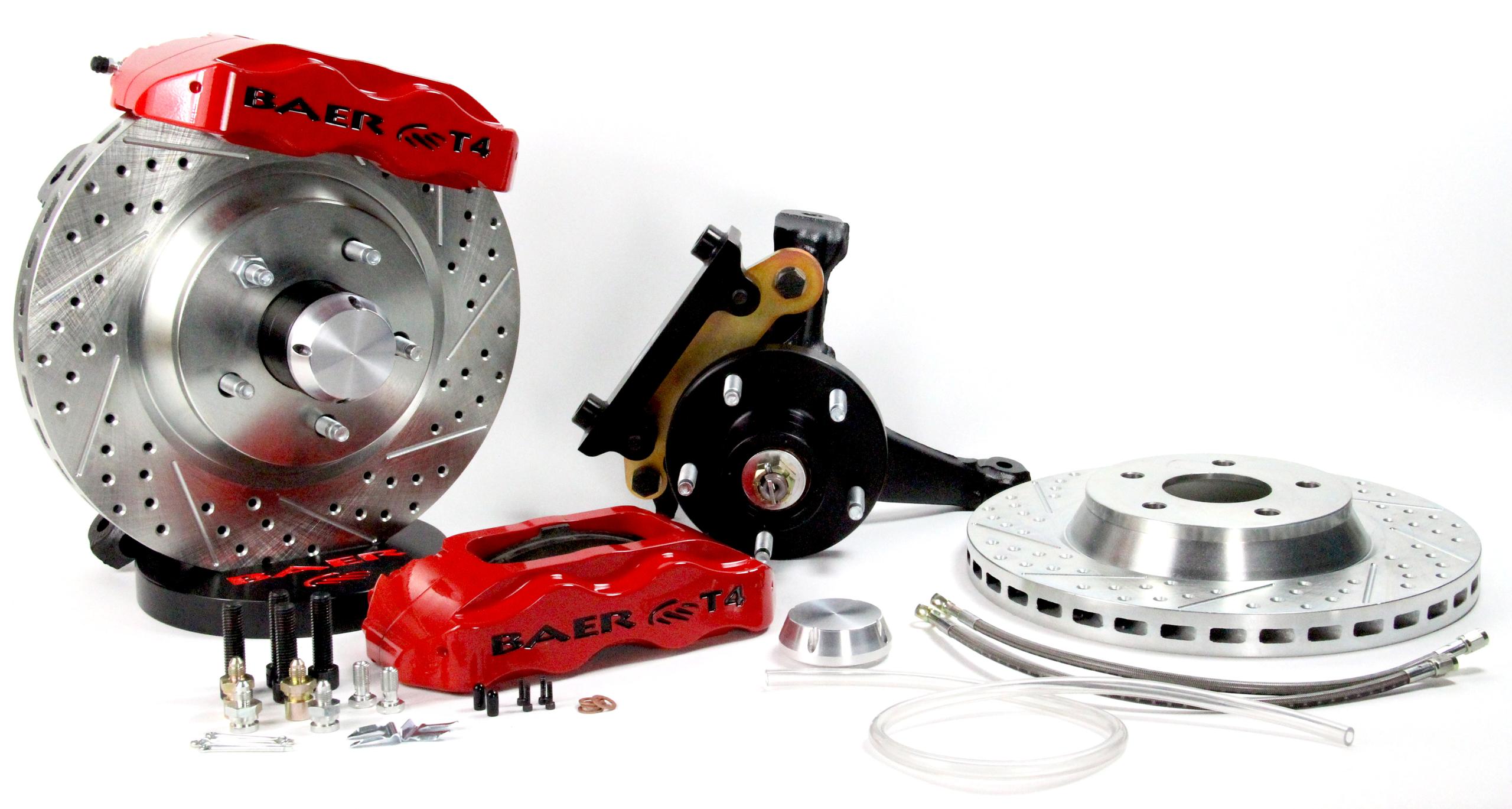Baer 13" Track4 Front Brake Kit, Hugger Orange, SDZ, Std. Studs (1982-1992 Camaro , Firebird) - 4301403HO