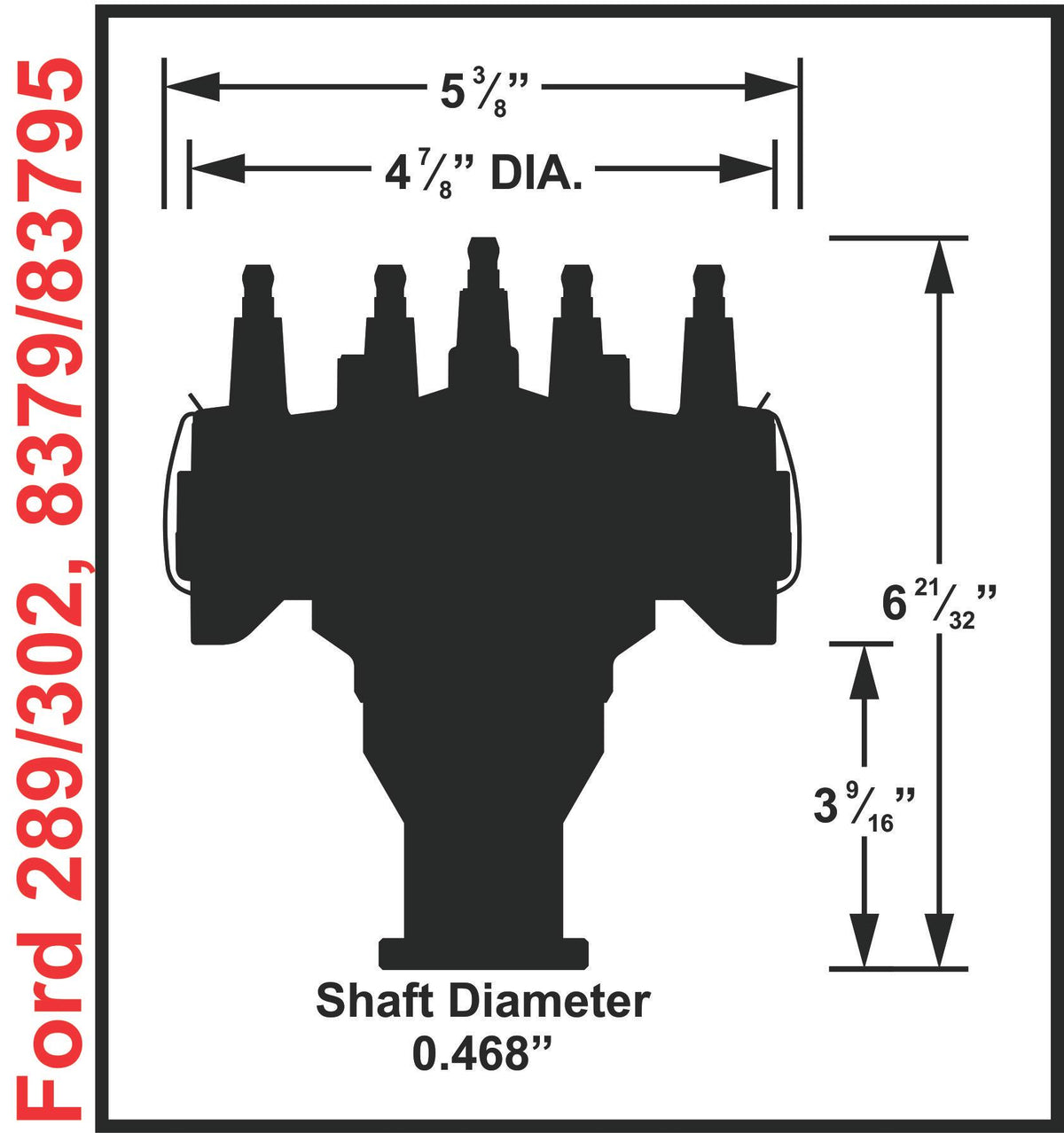 Msd 8379 Distributor, Ford 289/302, Crank Trigger