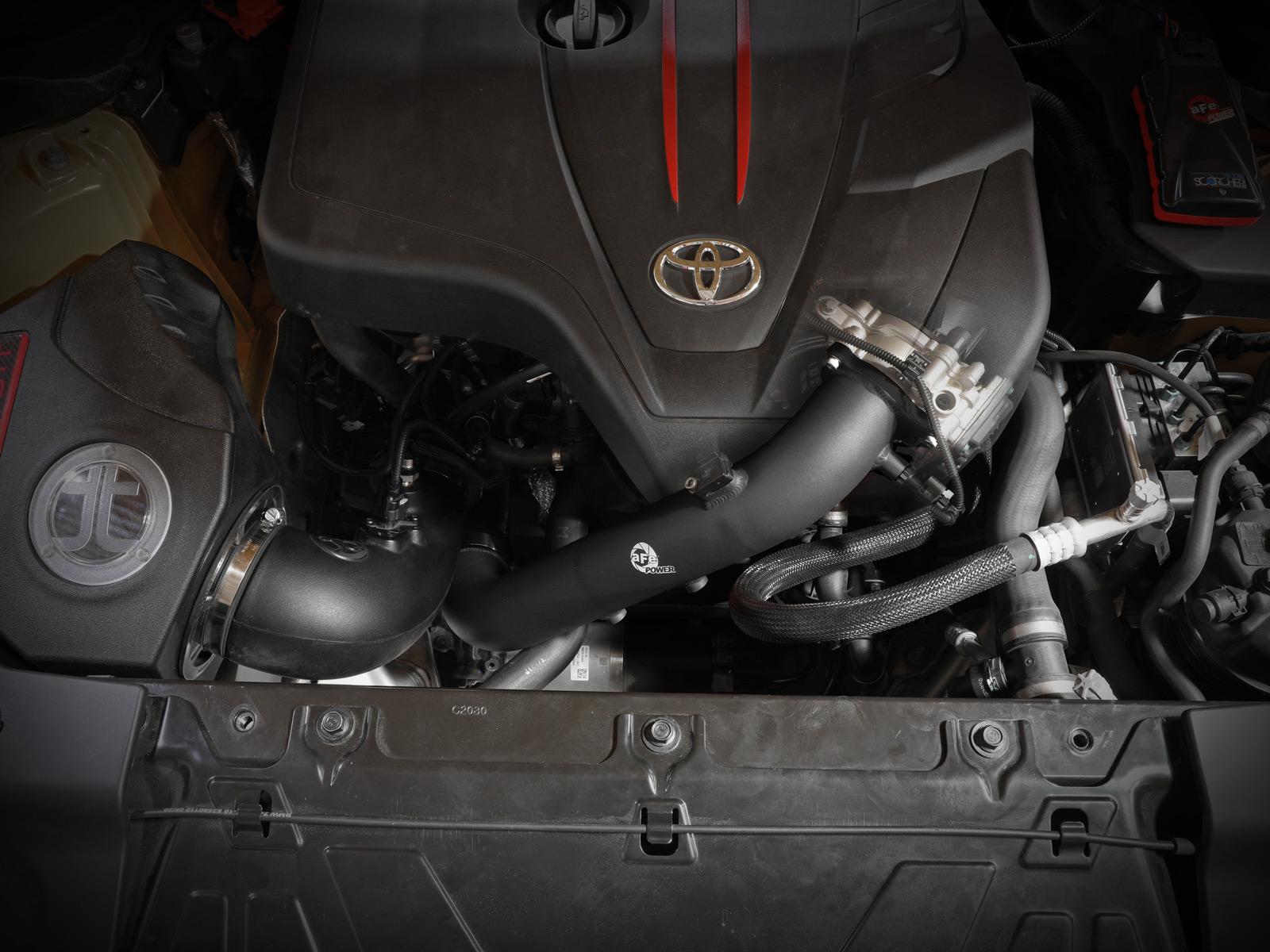 AFE BladeRunner 2-3/4 IN Aluminum Hot-Side Charge Pipe Black (2021-2021 GR Supra) - 46-20488-B