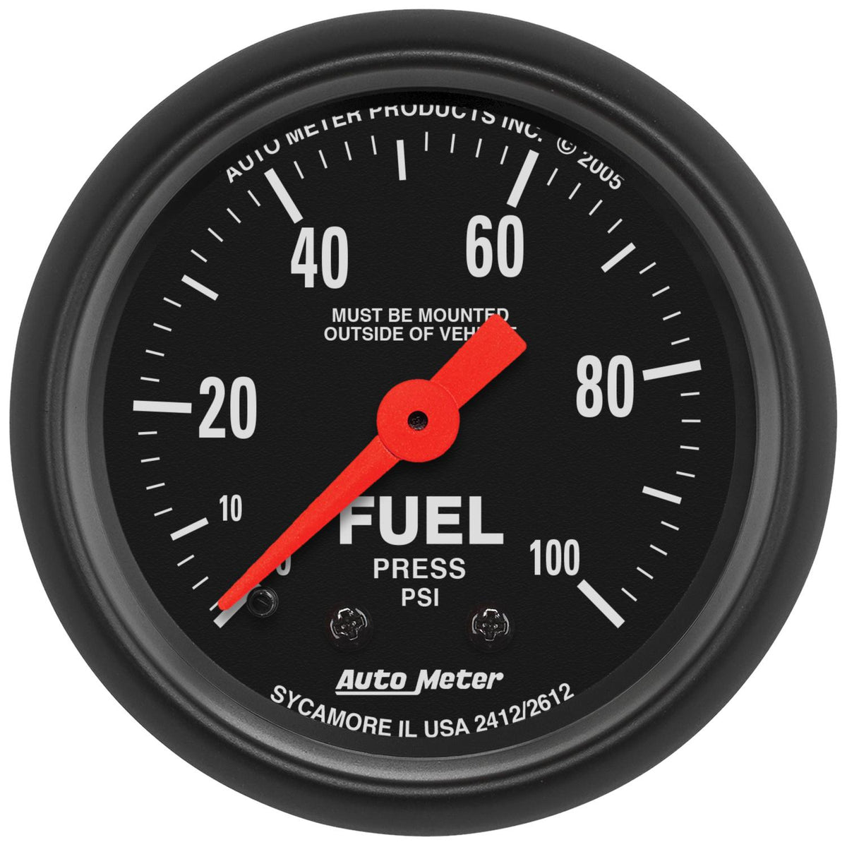 Auto Meter 2-1/16" FUEL PRESSURE, 0-100 PSI, Z-SERIES - 2612