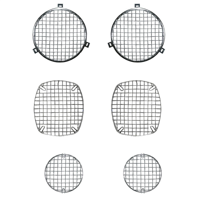 Rugged Ridge Stone Guard Kit Stainless Steel; 72-86 Jeep Cj - 11102.01