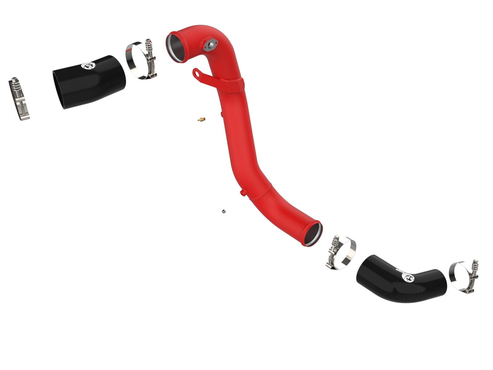 AFE BladeRunner 3 IN Aluminum Cold Charge Pipe Red Kia Stinger 18-22 V6-3.3L (tt) - 46-20509-R