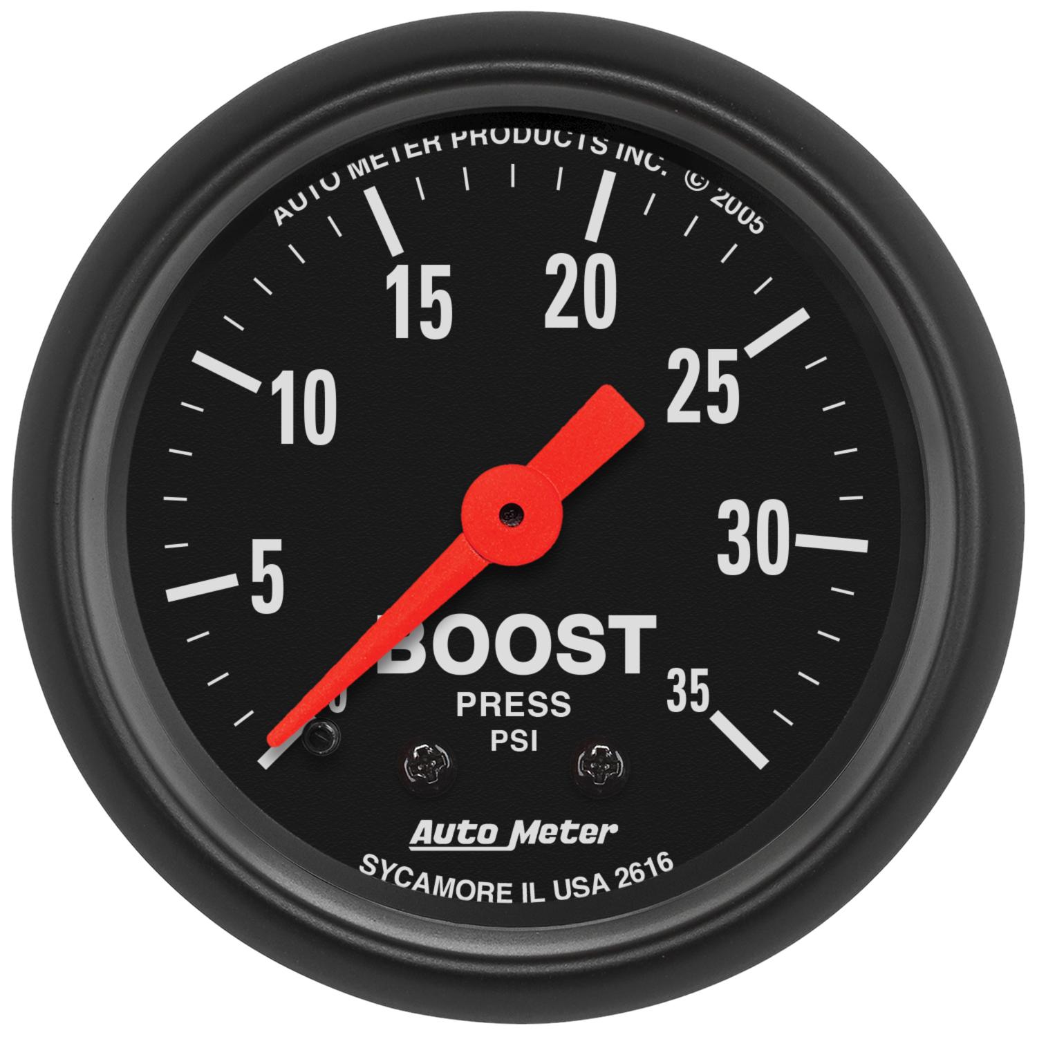 Auto Meter 2-1/16" BOOST, 0-35 PSI, Z-SERIES - 2616