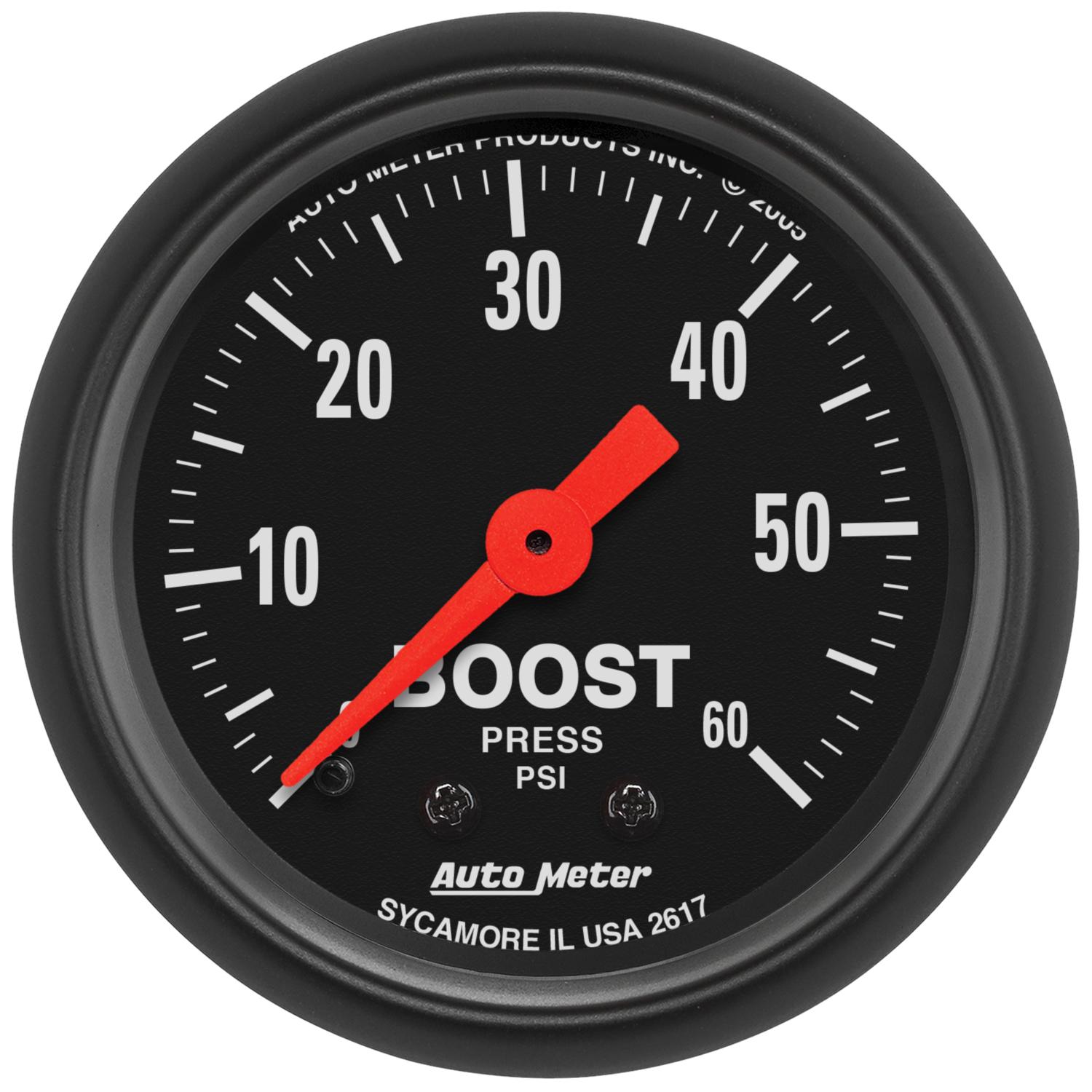 Auto Meter 2-1/16" BOOST, 0-60 PSI, Z-SERIES - 2617
