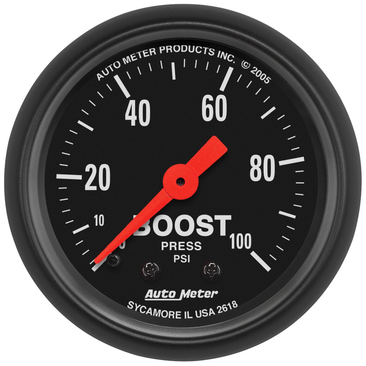 Auto Meter 2-1/16" BOOST, 0-100 PSI, Z-SERIES - 2618