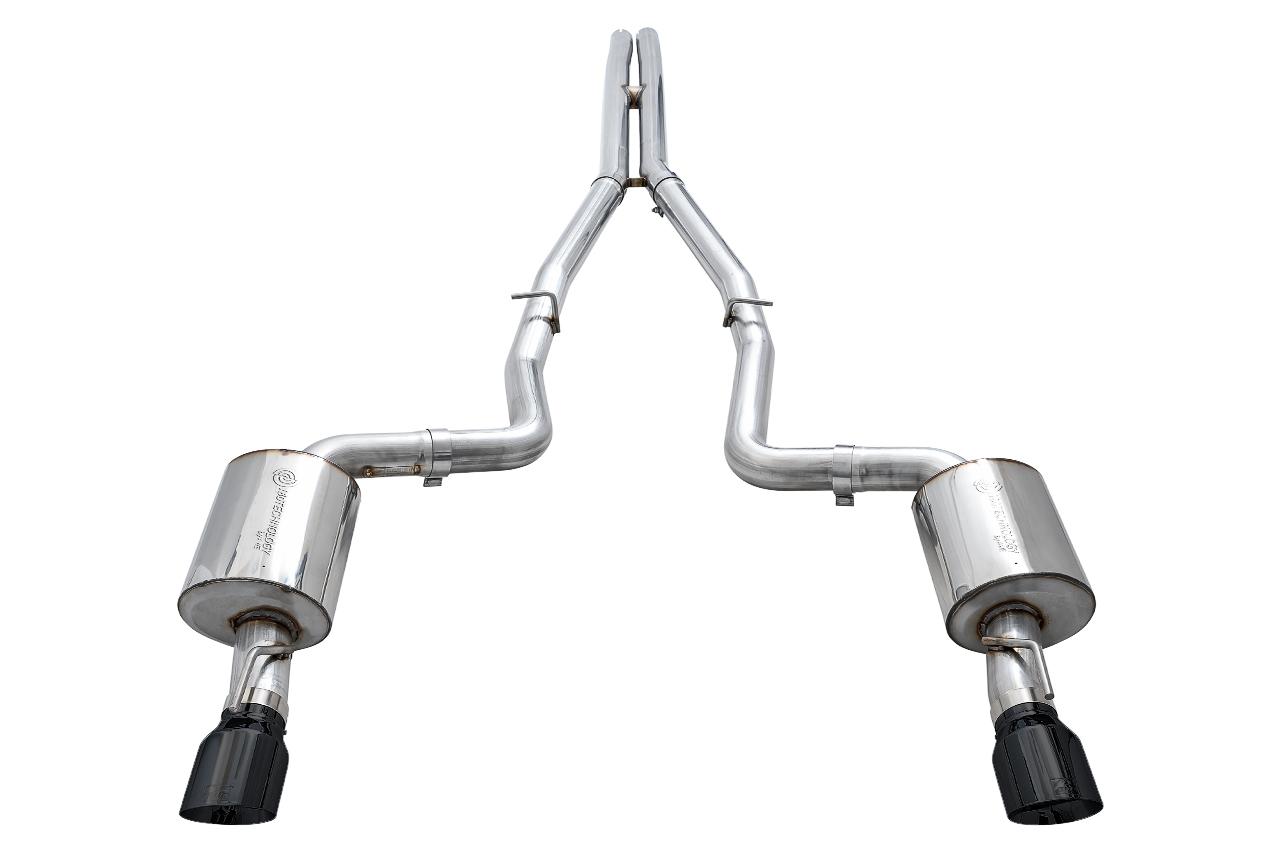AWE 3020-33070 AWE Touring Edition Exhaust, Non-Resonated, Black Tips (2015-2020 Dodge Charger 6.4L / 6.2L SC)