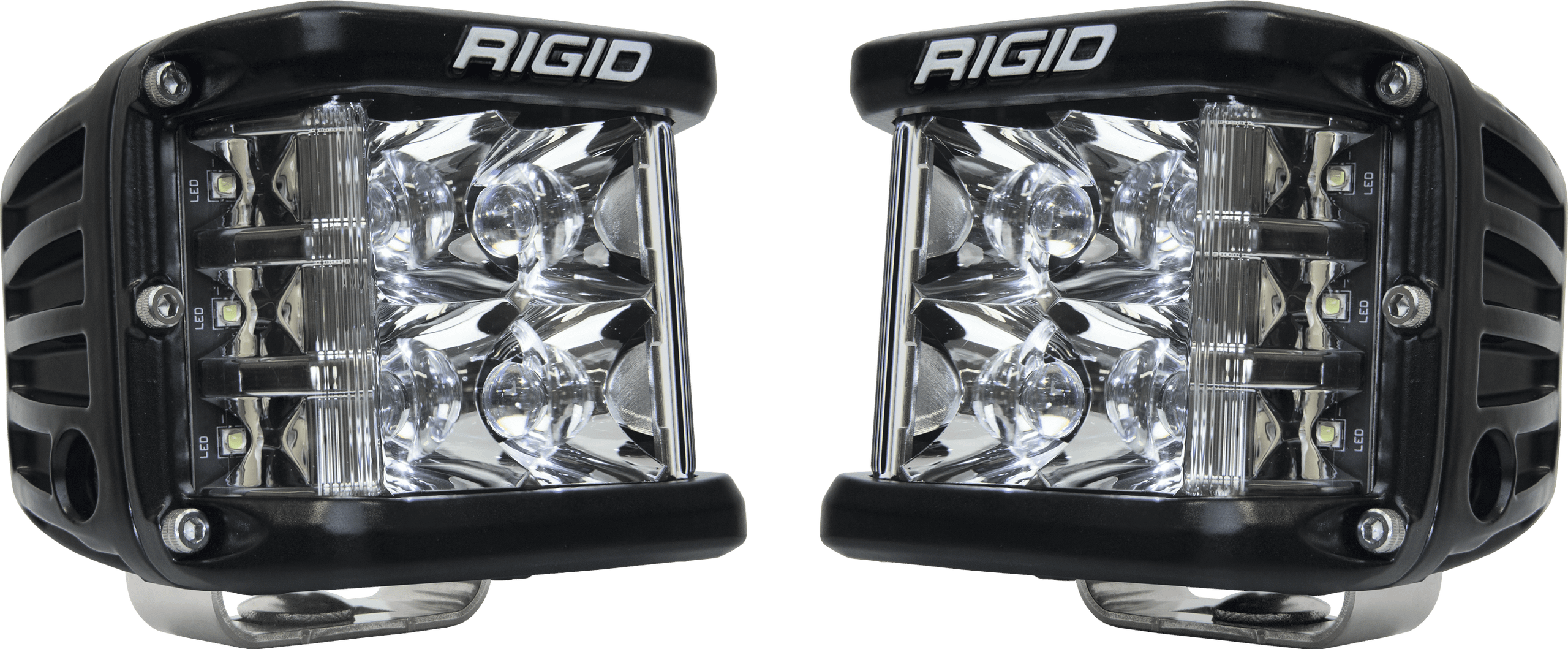 RIGID Industries Rigid D-Ss Pro Side Shooter, Spot Optic, Surface Mount, Black Housing, Pair - 262213