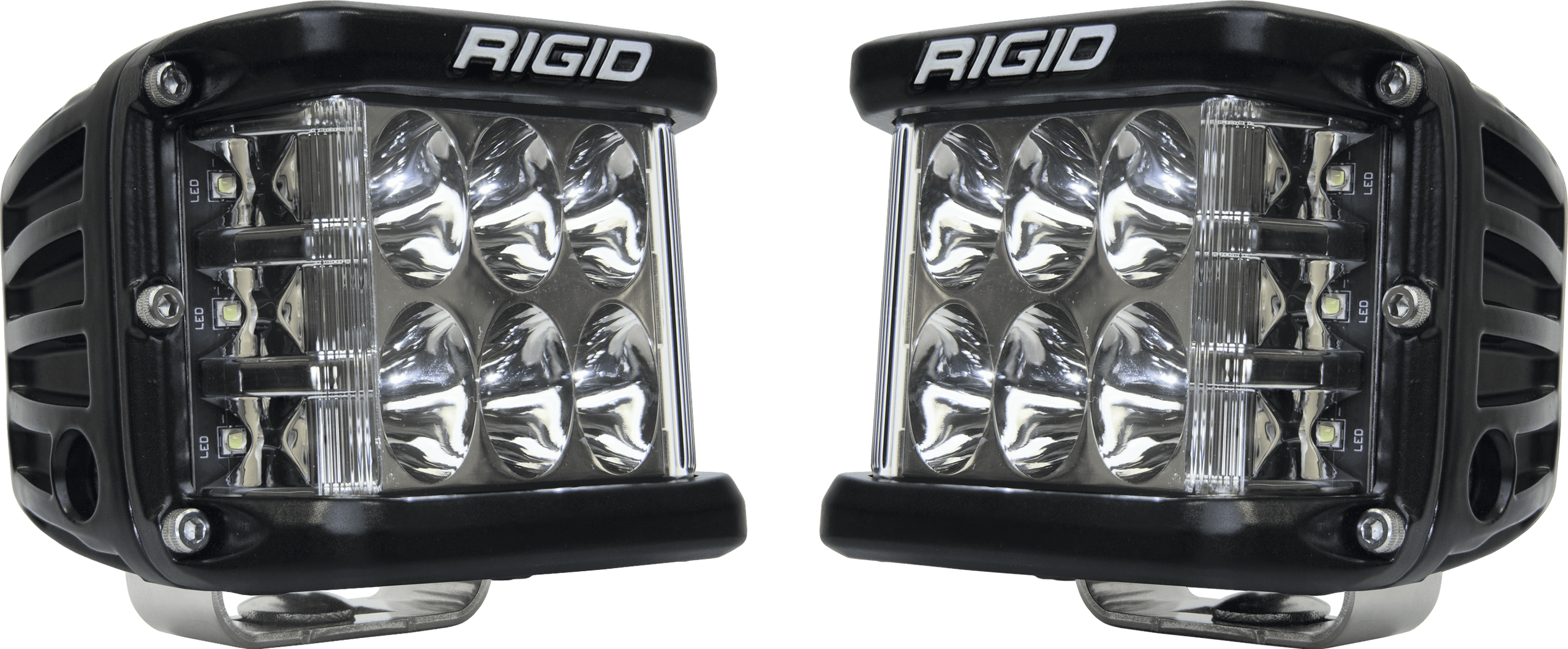RIGID Industries Rigid D-Ss Pro Side Shooter, Driving Optic, Surface Mount, Black Housing, Pair - 262313