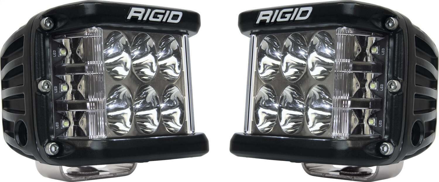 RIGID Industries Rigid D-Ss Pro Side Shooter, Driving Optic, Surface Mount, Black Housing, Pair - 262313