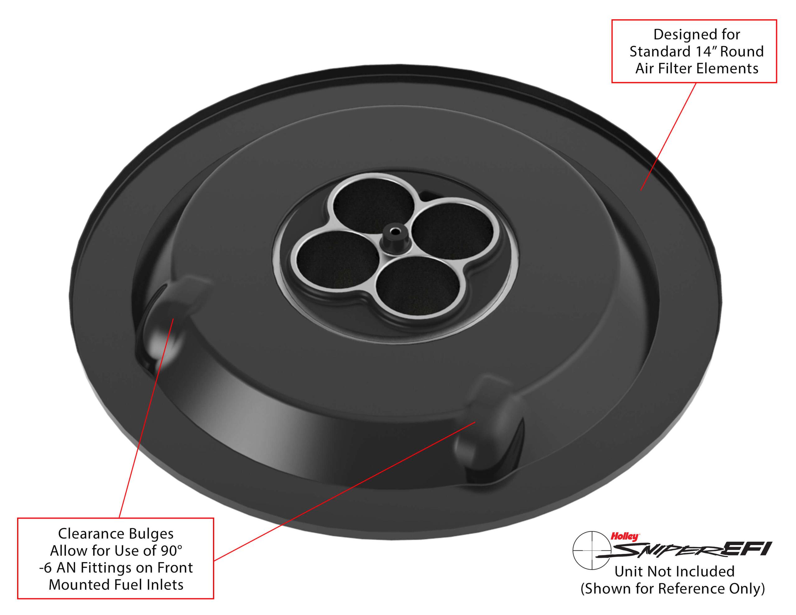Holley Sniper Efi Air Cleaner 14X3 Blk  - 120-531