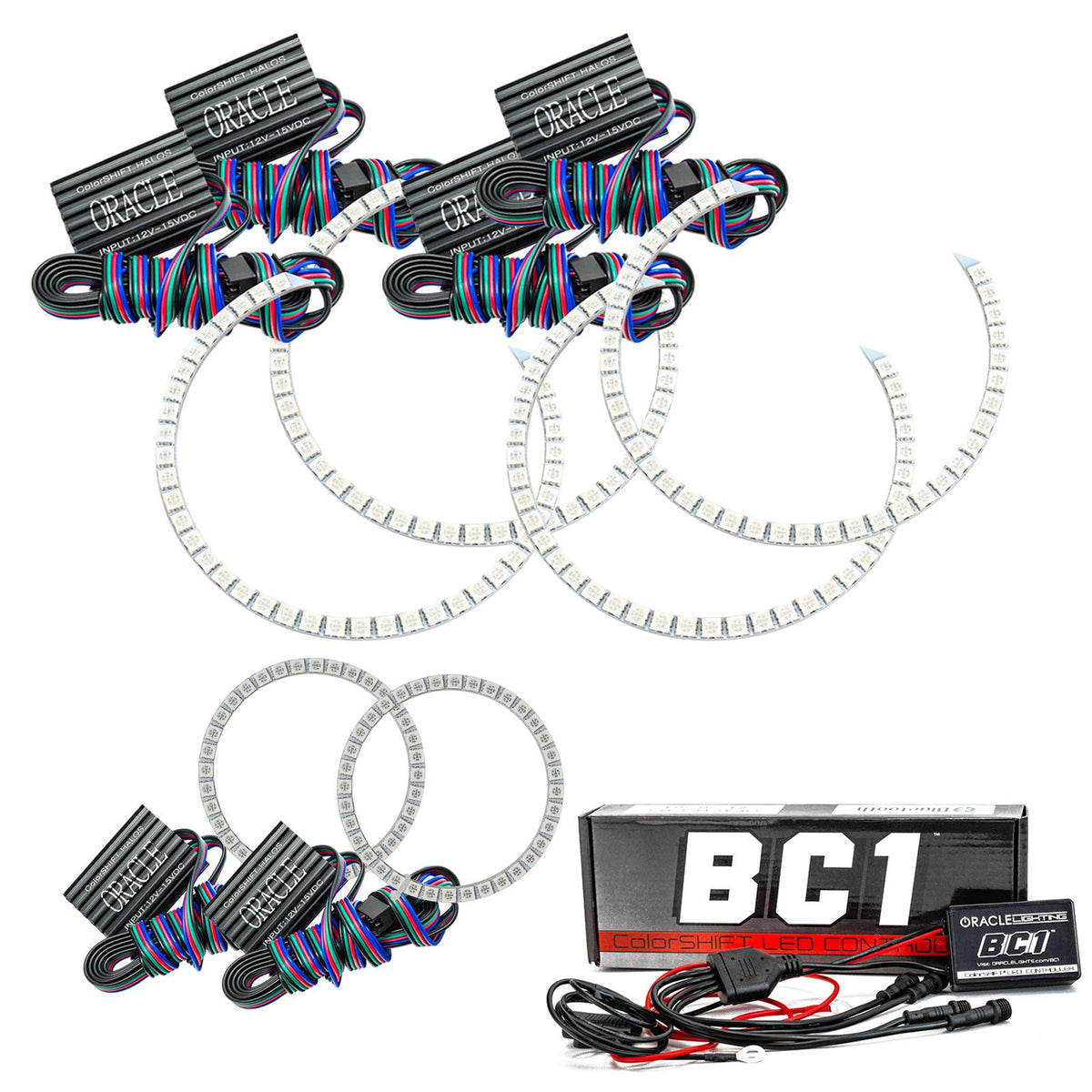 Oracle Lighting Colorshift Triple Halo Kit, Colorshift - Bc1 (2011-2013 Grand Cherokee) - 2627-335