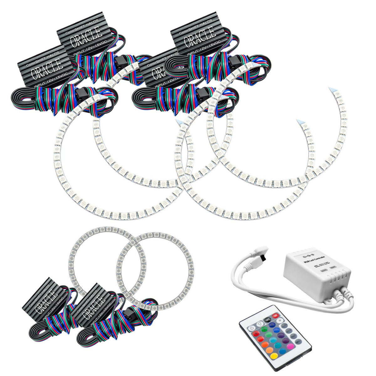 Oracle Lighting Colorshift Triple Halo Kit, Colorshift - Simple (2011-2013 Grand Cherokee) - 2627-504