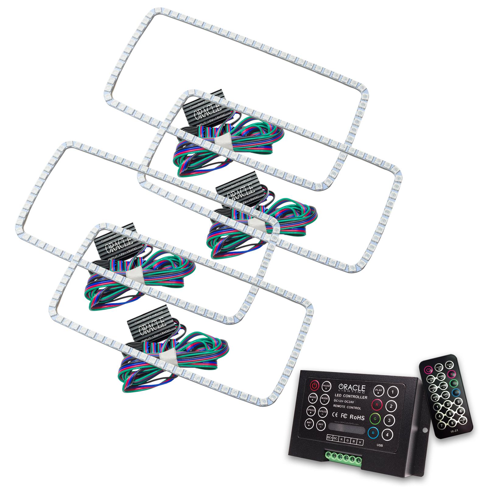 Oracle Lighting Colorshift Halo Kit, New Square Ring Design, Colorshift 2.0 - 2629-333