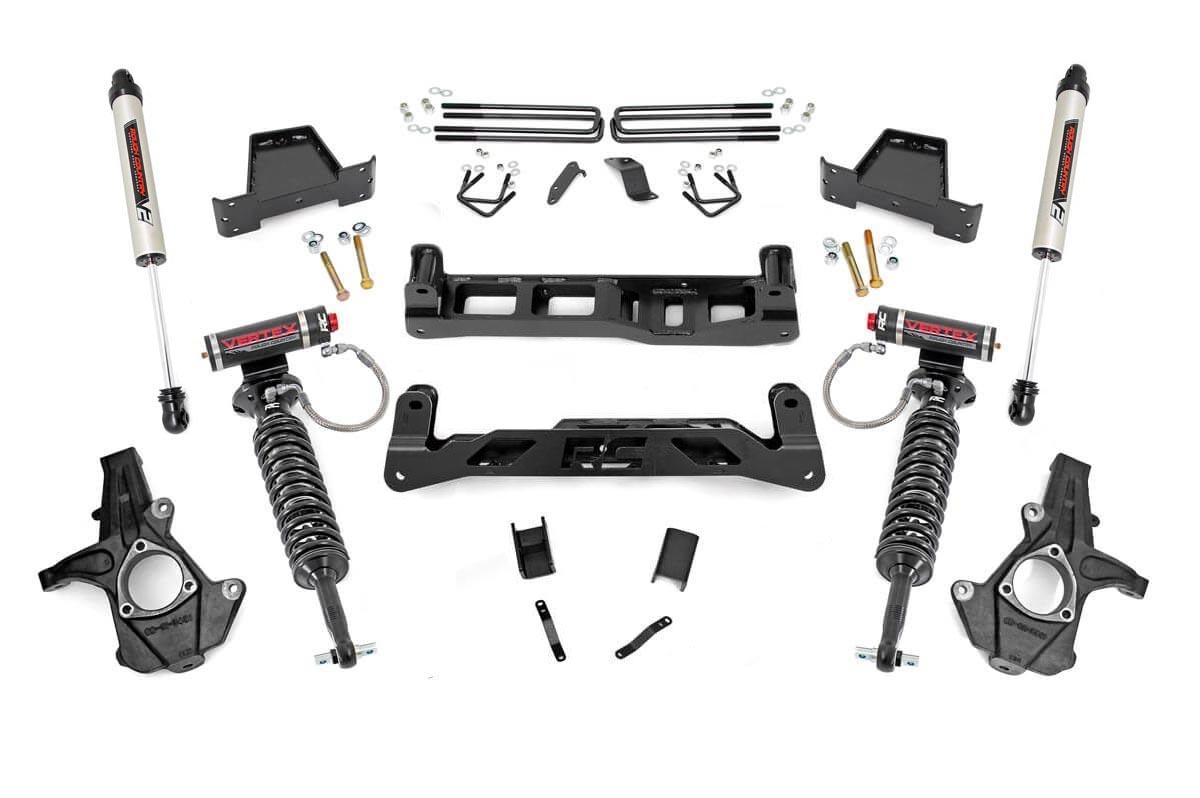 Rough Country 7.5in GM Suspension Lift Kit w/Vertex & V2 Shocks (07-13 1500 PU) (2007-2013 GMC Sierra 1500,2007-2013 Silverado 1500) - 26357