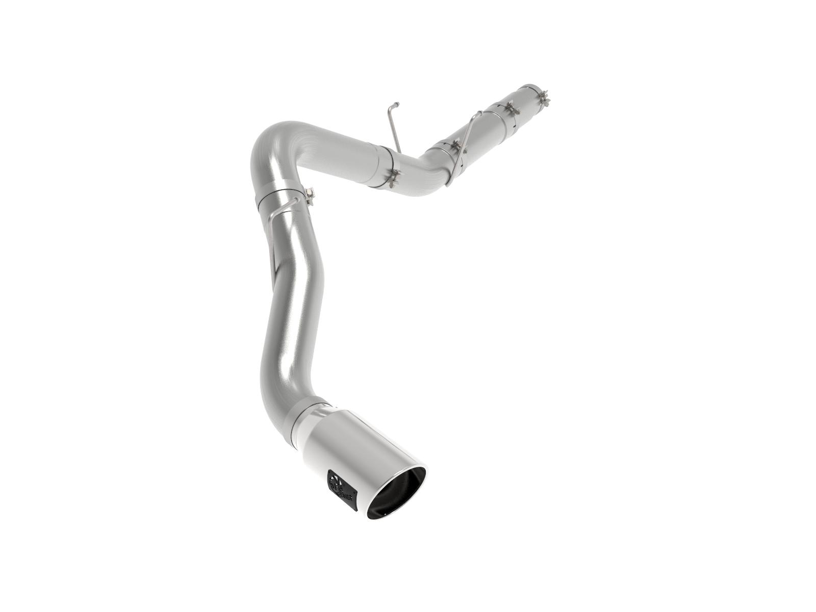 AFE Large Bore-HD 5 IN 409 Stainless Steel DPF-Back Exhaust System w/Polished Tip (RAM Diesel Trucks 19-20 L6-6.7L (td) This item will only fit Mega Cab & Crew Cab Short Bed models with 160 IN & 149 IN wheelbase) - 49-42078-P