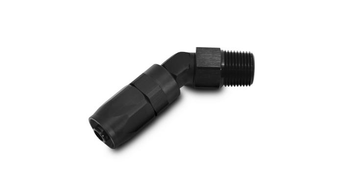 Vibrant Performance -8An Male Npt 45 Deg. Hose End Fitting, Pipe Thread: 1/2" Npt - 26405