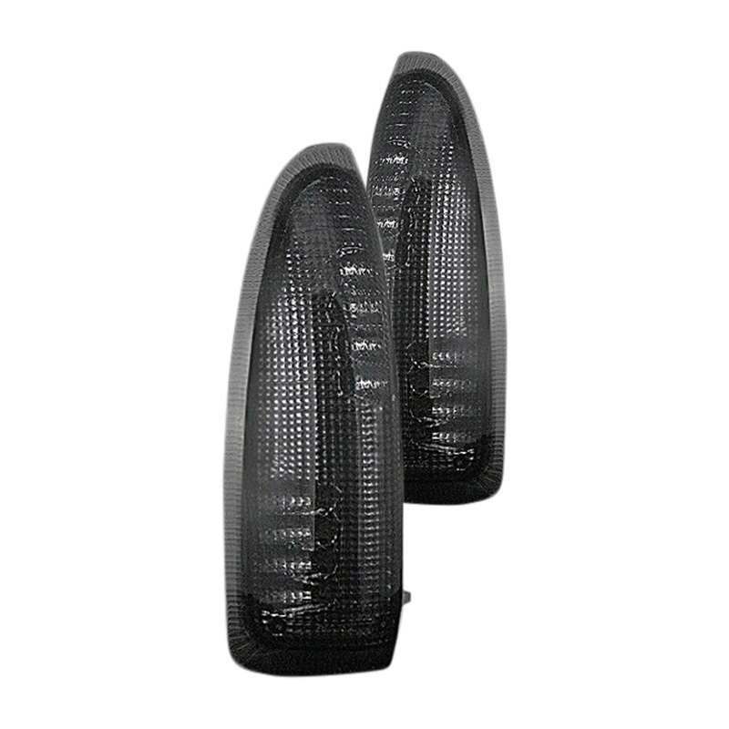 Recon Ford 03-07 F250/F350 Superduty & Excursion Side Mirror Lenses (2-Piece Set) w/ AMBER LED Running Lights & Turn Signals - 264120BK