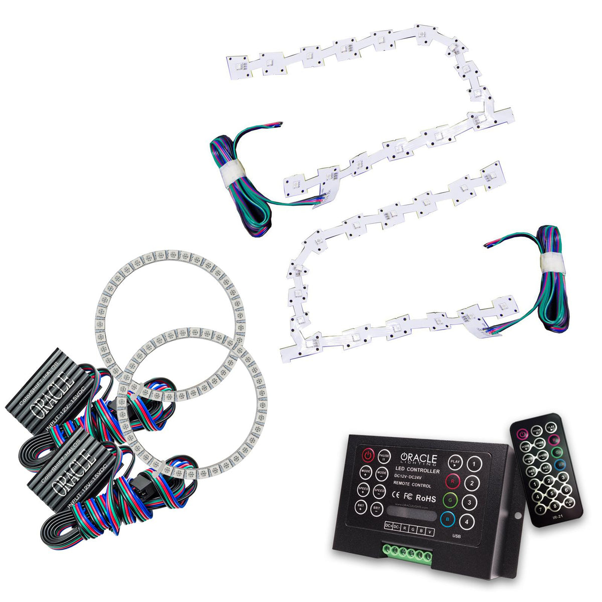 Oracle Lighting Colorshift Halo Kit, W/ Drl, Colorshift 2.0 (2011-2019 300) - 2642-333