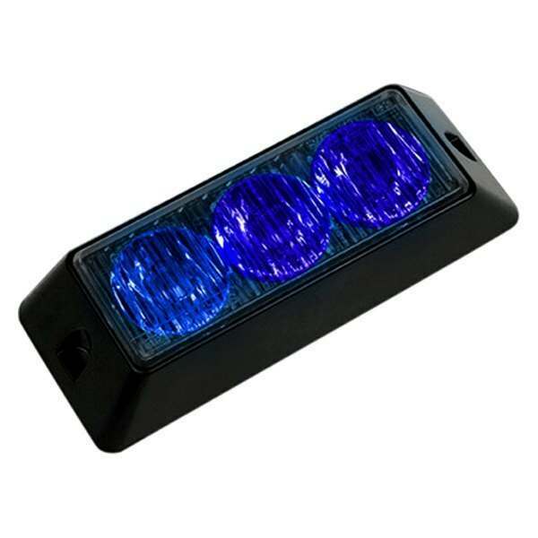 Recon 3-LED 12 Function 3-Watt High-Intensity Strobe Light Module w/ Black Base - Blue Color - 26421BL