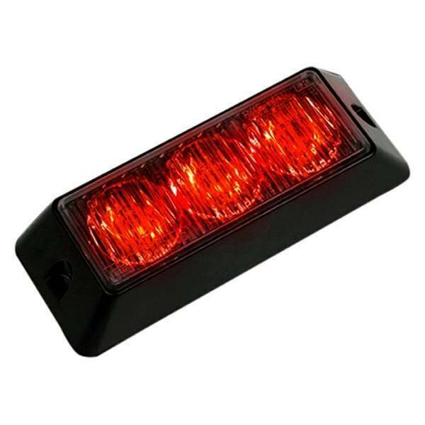 Recon 3-LED 12 Function 3-Watt High-Intensity Strobe Light Module w/ Black Base - Red Color - 26421RD