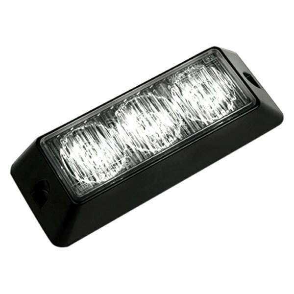 Recon 3-LED 12 Function 3-Watt High-Intensity Strobe Light Module w/ Black Base - White Color - 26421WH