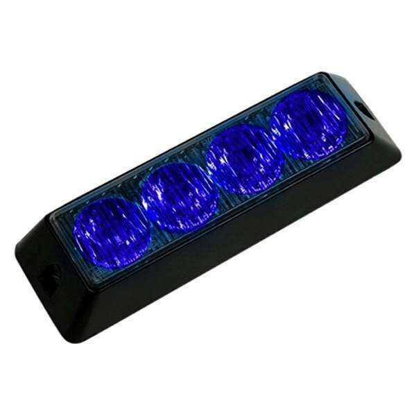 Recon 4-LED 19 Function 4-Watt High-Intensity Strobe Light Module w/ Black Base - Blue Color - 26422BL