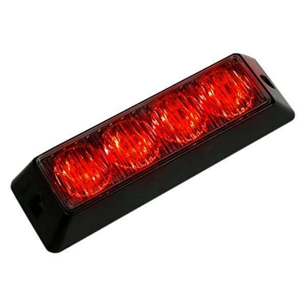 Recon 4-LED 19 Function 4-Watt High-Intensity Strobe Light Module w/ Black Base - Red Color - 26422RD
