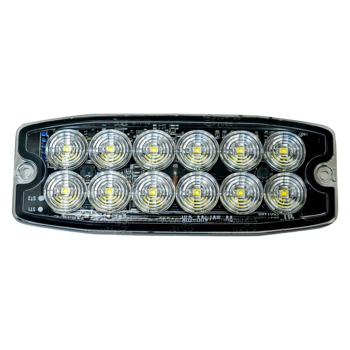 Recon 12-LED 30 Function Ultra-Thin Strobe light - Dimensions: 5.25”x2.0”x0.25” - White Color - 26426WH