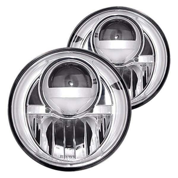 Recon Jeep JK Wrangler 07-18 LED PROJECTOR HEADLIGHTS - Clear / Chrome - 264274CL